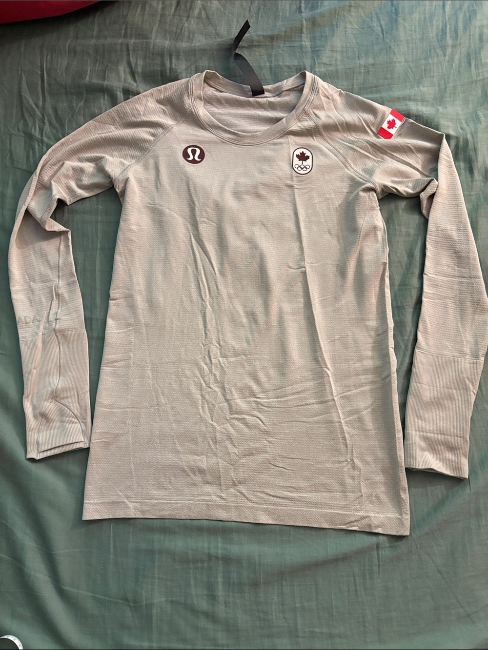 lululemon athletica Light Beige Canadian Olympic Long Sleeve Top